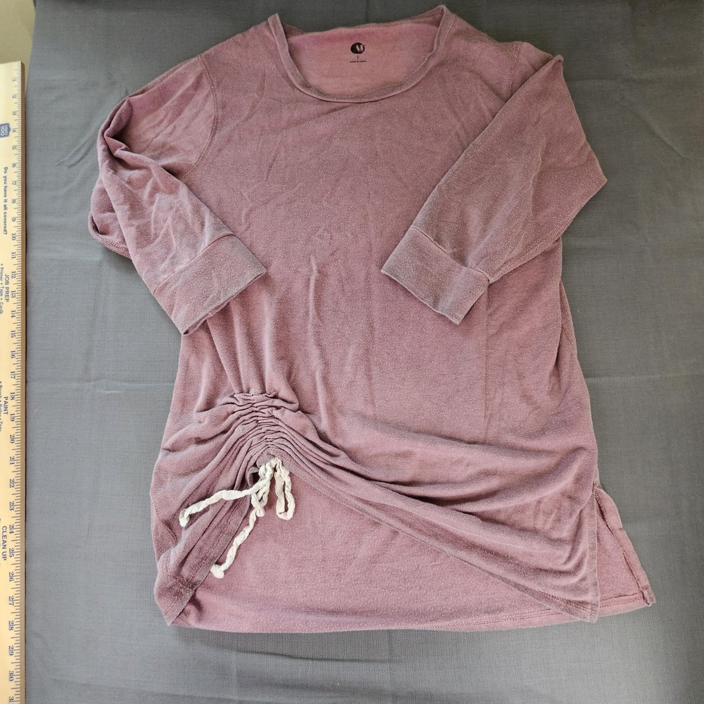 A&I purple drawstring front side long sleeve shirt Large